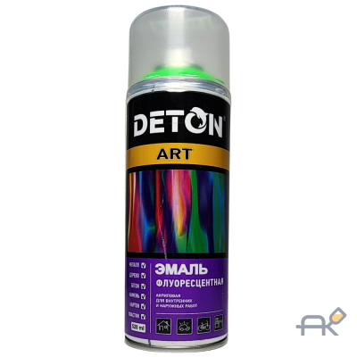 Аэрозоль DETON ART зелёный флуоресцентный 520мл